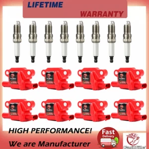 Paquete de 8 bobinas de encendido cuadradas y bujías para Chevy GMC 4,8 L 5,3 L 6,0 L V8 D510C - Imagen 1 de 21