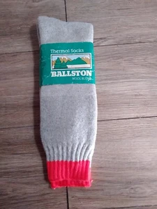 Vintage Pair Ballston Hunting & Boot Socks Size 10-13 Wool Blend Made in USA New - Picture 1 of 2