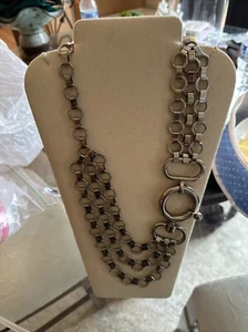 "Collar llamativo gótico industrial basculante de motociclista cadena grande 24""" - Imagen 1 de 5