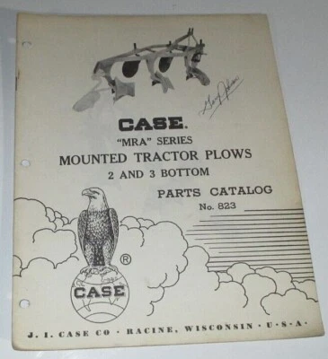 Case MRA Series Mounted Tractor Plow Parts Catalog Manual Book Original! 3/62 - Image 1 of 3