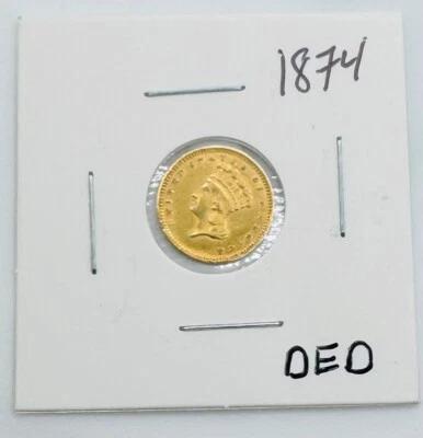 1874 Tipo 3 Princesa India Un Dólar Oro 🔥BAJA ACUÑACIÓN 198.800 acuñados🔥 Foto 1 de 2