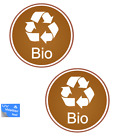2 Stück Bio Müll Aufkleber Mülltonnen Mülleimer Aufkleber Abziehbild (R7/2)