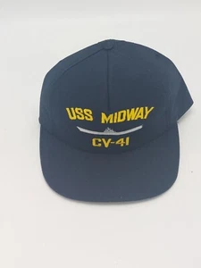 Sombrero USS Midway CV-41 Marina Militar Snapback Bordado Ajustable Snapback EE. UU. - Imagen 1 de 6