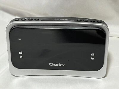 Westclox Nature Sounds Alarm Clock Radio With USB Charger 80231NSCN - Image 1 of 4