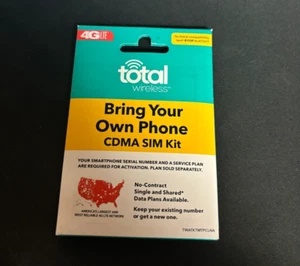 Total Wireless Bring Your Own Phone CDMA SIM Kit - Photo 1 sur 2