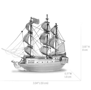 Black Pearl - Pirates of the Caribbean 3D Metal Self Assembly DIY Model Kit - Picture 1 of 1