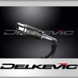 BMW K1200S 2005-2008 Delkevic Slip On 8" Round Carbon Exhaust Muffler Kit - Picture 1 of 5