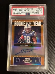 johnathan Taylor 2020 panini optic contenders orange psa 10 auto /50 colts - Picture 1 of 4