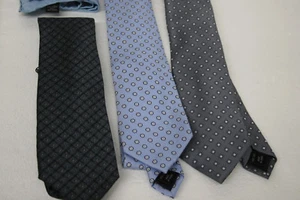 Lot of 3 JOSEPH A. BANKS Silk Ties and 1 silk pocket square Brand New  - Picture 1 of 4