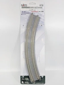 New N gauge Kato Unitrack 20-185 Double Track Banked Curve 480/447-45degree 2pc - Foto 1 di 1