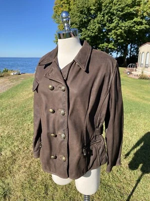 Кожа военного стиля мотоцикла коричневая куртка женщин средний Avanti хорошее качество - Изображение 1 из 4