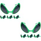 8 sztuk śmieszne okulary obce makijaż dla mężczyzn zielona maska miss
