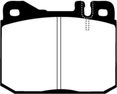 EBC for 76-79 Mercedes-Benz 230 Redstuff Front Brake Pads - ebcDP3261C - Image 1 of 4