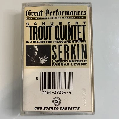 Schubert Trout Quintet Serkin Laredo Naegele (Cassette) - Image 1 of 2