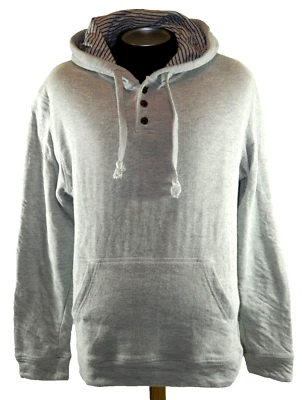 Men's Levi's Hoodie Gray Jersey Henley Pullover Tag L Sleeve 34 Vintage - Image 1 of 4