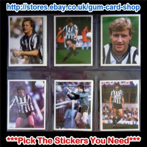 DAILY MIRROR 1986-87 STICK WITH SOCCER (NEWCASTLE UNITED) *SELECT STICKERS*