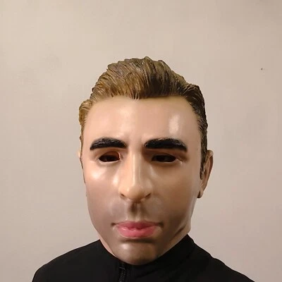 Captain America Latex Mask costume Adults Fancy Dress party Props - Image 1 of 4