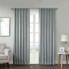 Georgia 84" Rod Pocket/Back Tab Room Darkening Window Curtain Panel in Grey