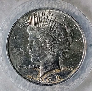 1923 P  Peace Dollar ANACS Graded MS 60 Beautiful Coin. - Picture 1 of 4