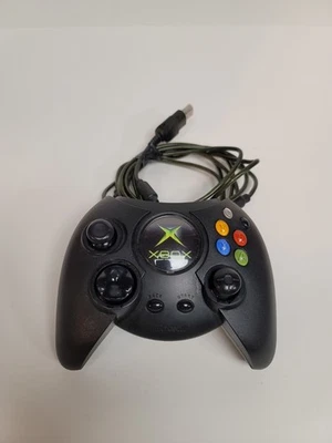 Original OEM  Xbox Controller - Black with Breakaway Cable - Tested - Image 1 of 4