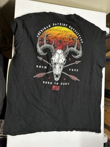 Camiseta negra Howitzer Patriot Outfitters Roam Free Born To Hunt grande L para hombre - Imagen 1 de 3