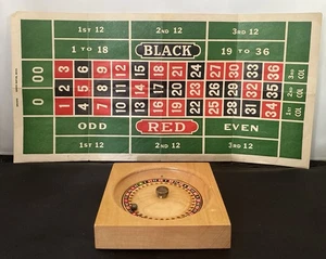 Vintage WM F. Drueke & Sons Mini Pocket Roulette w/Lay-Out Felt No. 1008 RARE - Picture 1 of 8