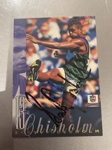 Signed 1998 afl SELECT SIGNATURE SERIES FREMANTLE SCOTT CHISHOLM #146 CARD - Foto 1 di 2
