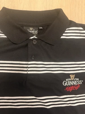 Hombre Polo Guinness Rayas Blanco y Negro Talla 2XL Foto 1 de 3