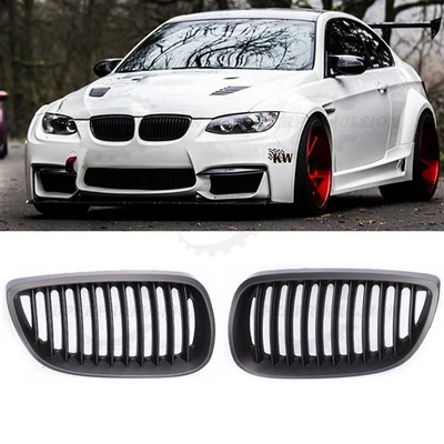 Matte Black Front Kidney Grill Grille for BMW E92 E93 M3 328i 335i Coupe 2007-10 - Изображение 1 из 4