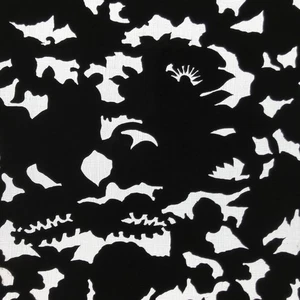 Antique Japanese Katagami Paper Kimono Stencil Katazome Silhouette Flowers C908 - Picture 1 of 12