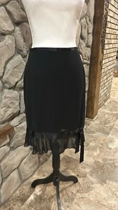 NWT JS COLLECTIONS Satin Black Skirt Size Medium - Picture 1 of 2