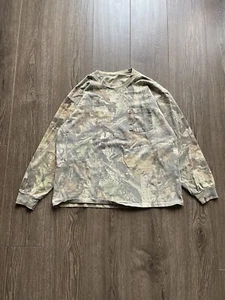 Vintage Advantage Timber Camo Shirt Mens XL Green Brown USA Longsleeve Pocket - Picture 1 of 6