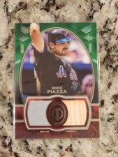 2019 Topps Tribute Single Player Dual Relics Green /99 Mike Piazza #DR-MP HOF