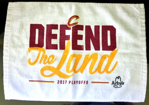 Defend The Land Arby's 2017 NBA Playoffs Cleveland Cavaliers Towel Cavs Promo Cover