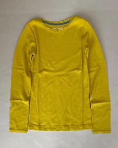 New Mini Boden Supersoft Pointelle Shirt Honeycomb Yellow Size 13-14 - Picture 1 of 2