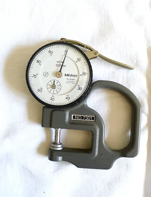 VINTAGE SPESSIMETRO VECCHIO CALIBRO MITUTOYO STRUMENTO DI MISURA 0,01 MM - Bild 1 von 4
