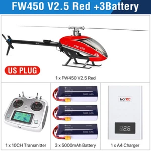 Helicóptero FlyWing FW450L V2.5 RC RTF 6CH 3D GPS devolución automática con control de vuelo H1 - Imagen 1 de 43