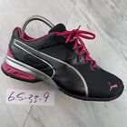 ?Puma Tazon 6 Athletic Running Shoes Black Leather /Pink 18987702 Women's Sz 6.5