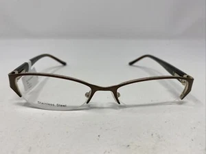 Jill Stuart JS 215A-2 51-17-135 Brown Metal Half Rim Eyeglasses Frame /W83 - Picture 1 of 8
