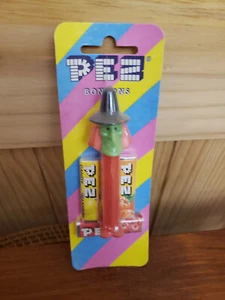 Vintage Halloween Witch Pez Dispenser NOS 1996 Candy Stripe Euro-Card w/Candy - Picture 1 of 2
