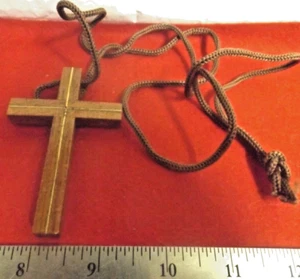 Cross made of wood Necklace & Pendant Handcrafted - Picture 1 of 4