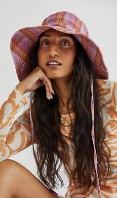 Sombrero cubo Free People x Rahi Ghost Cord lila ajustable nuevo sin etiquetas $48 Foto 1 de 4