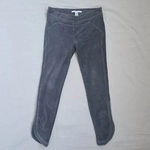 Diane Von Furstenberg Womens Corduroy Pants Size 12 W34 L28 Leggings Grey - Picture 1 of 14