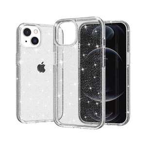 For iPhone 15 PLUS Case Glitter Thick 3mm Translucent Cover + 2 Tempered Glass - Picture 1 of 12