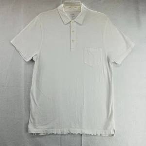 J Crew Shirt Herren XL weiß Polo Garment Dyed Cotton Preppy Pocket 100% Baumwolle - Bild 1 von 13