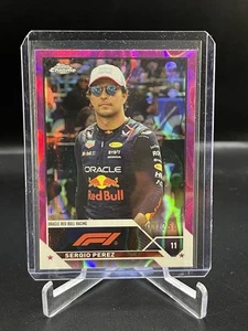 2023 Topps Chrome Formula 1 F1 Sergio Perez lava fucsia /250 #11 Red Bull - Foto 1 di 2