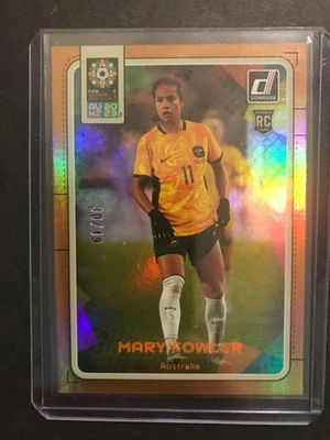 2023 Donruss Rare ORANGE # 30/49 #209 Mary Fowler RC Australia Matildas FIFA WC - Image 1 of 4