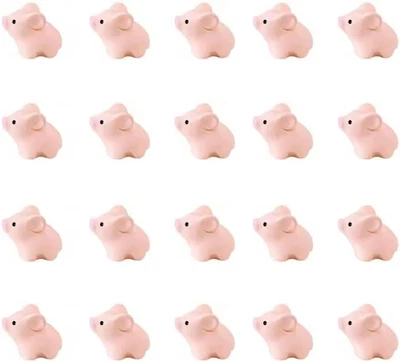 Mini Estatuillas Miniatura Cerdo Rosa Resina Micro Paisaje Decoración Hada Jardín Minia Foto 1 de 4