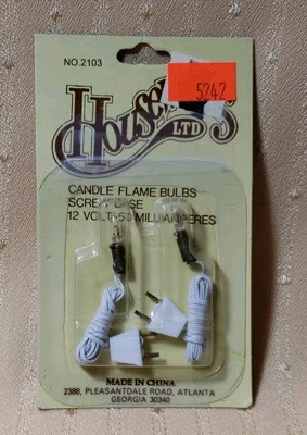 BOMBILLAS DE LLAMA DE VELA DE COLECCIÓN BASE DE TORNILLO POR TAREAS DOMÉSTICAS PARA CASA DE MUÑECAS MINIATURA  Foto 1 de 3