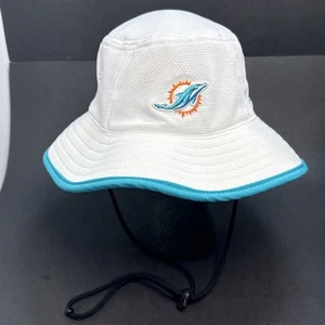 Miami Dolphins NFL New Era White Team Panama Bucket Hat - Picture 1 of 12